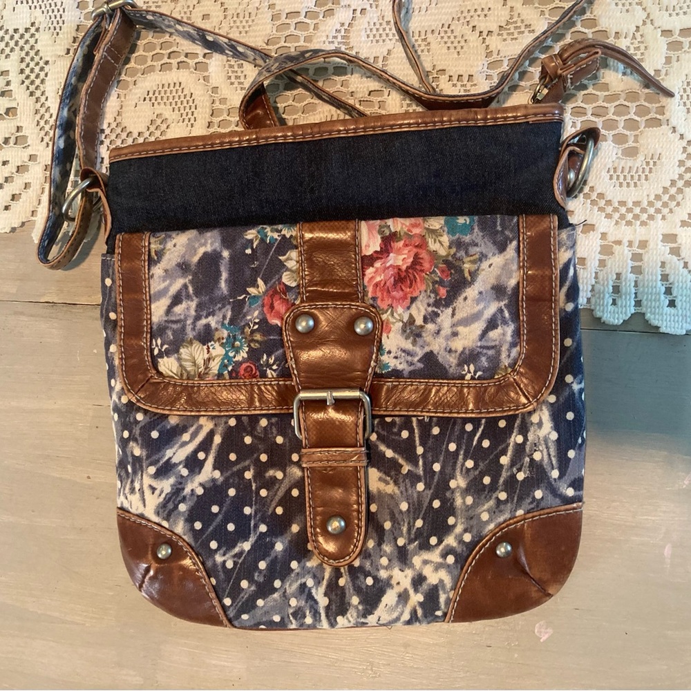 Floral Patchwork Boho Crossbody Bag